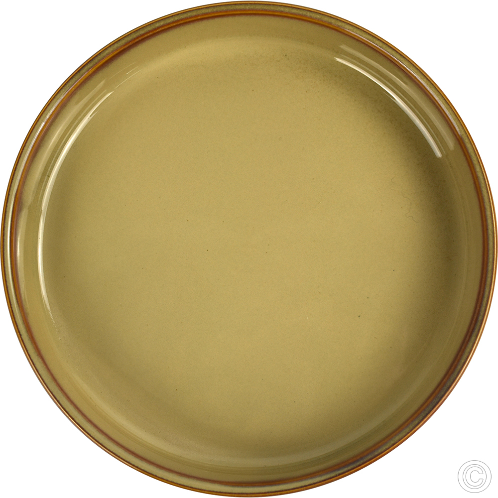 Porcelain Round Stacking Tray 650ML 22Oz Reactive Glaze Brown
