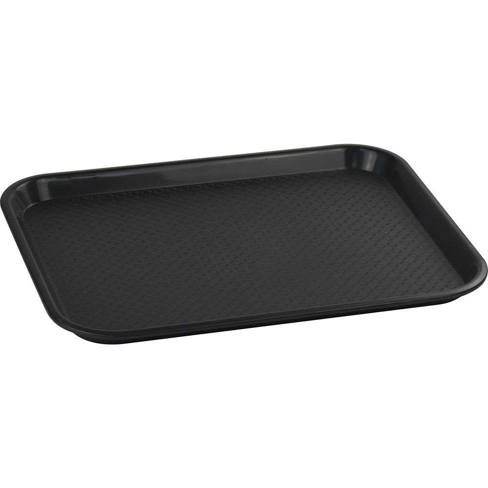 HorecaGold Fast Food Rectangular Plastic Tray Black 35x46cm