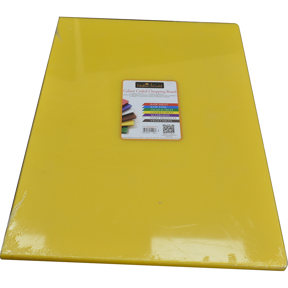HorecaGold LDPE Chopping Board Yellow 45 x 30 x 1cm