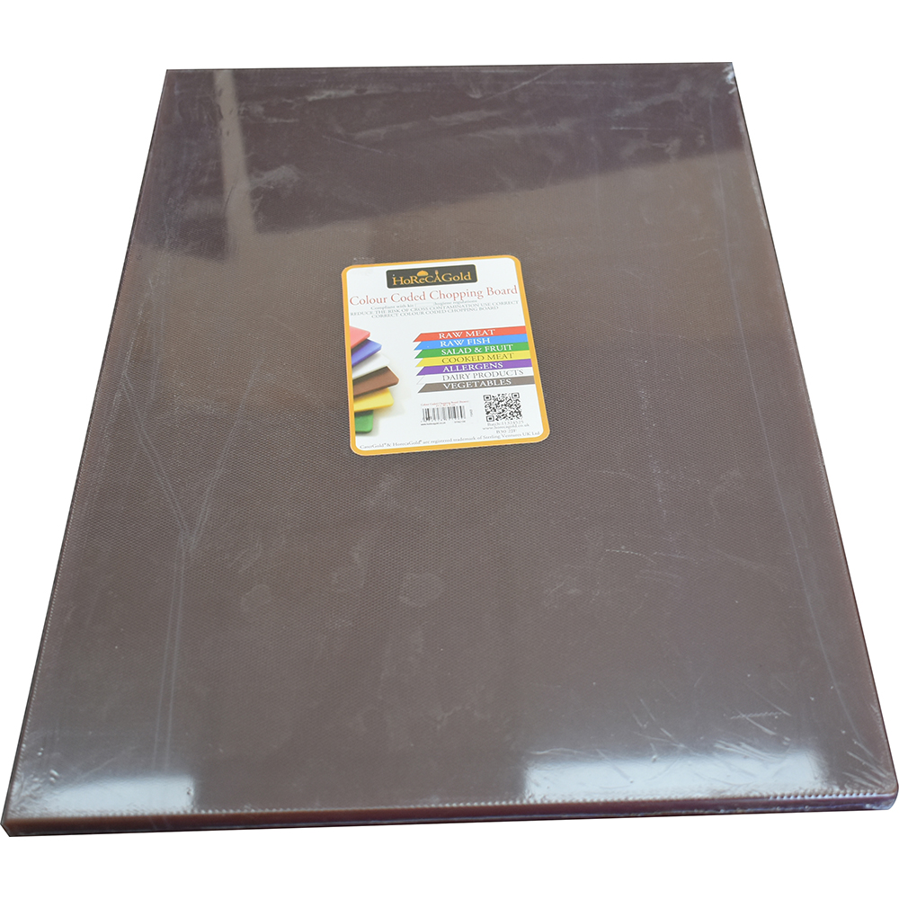 HorecaGold LDPE Chopping Board Brown 45 x 30 x 1cm