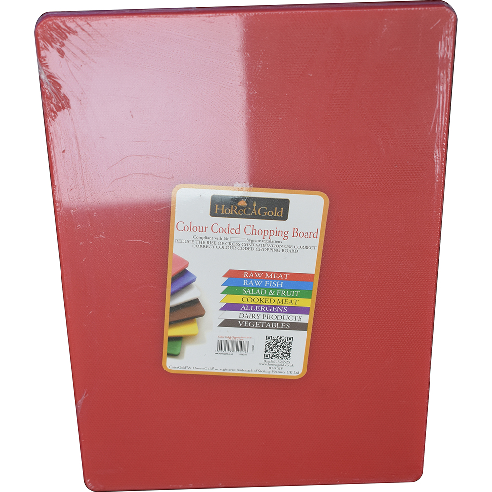 HorecaGold LDPE Chopping Board Red 30 x 20 x 1cm