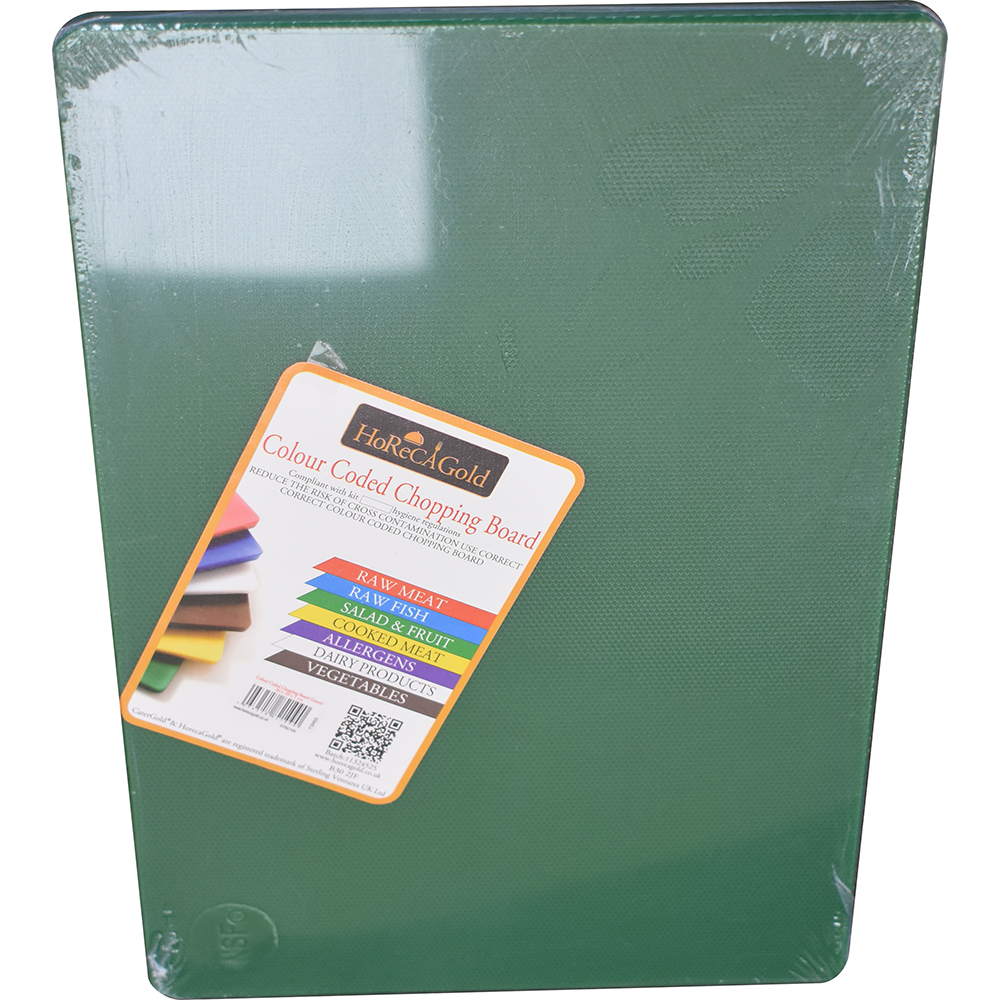 HorecaGold LDPE Chopping Board Green 30 x 20 x 1cm