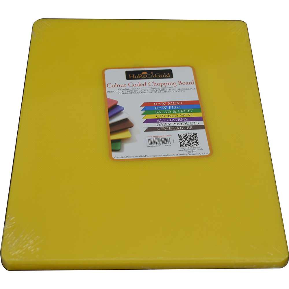 HorecaGold LDPE Chopping Board Yellow 30 x 20 x 1cm