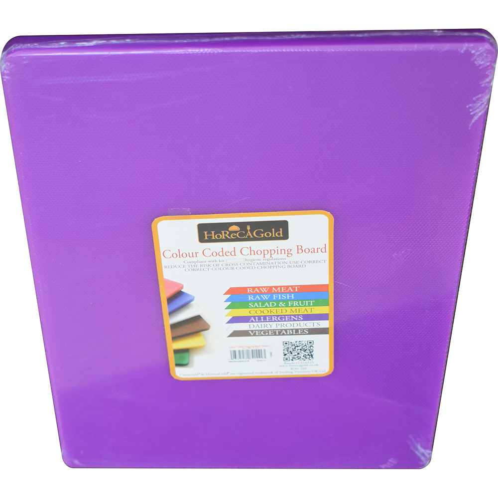 HorecaGold LDPE Chopping Board Purple 30 x 20 x 1cm