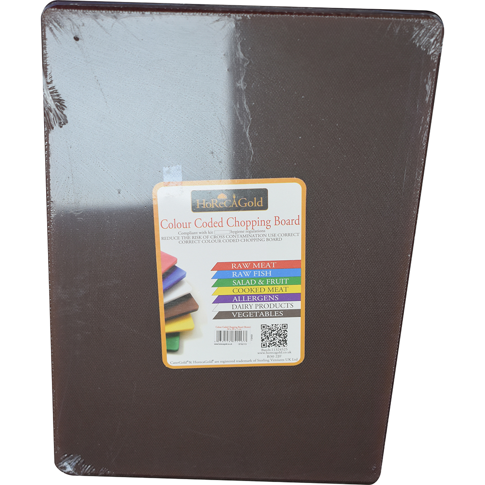 HorecaGold LDPE Chopping Board Brown 30 x 20 x 1cm