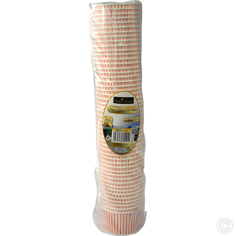 Recyclable Ice Cream Pots 160ml / 5oz 50 Pack