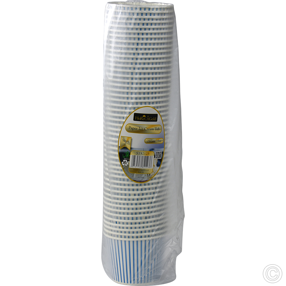 Recyclable Ice Cream Pots 280ml / 10oz 50 Pack