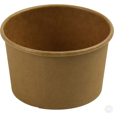 Microwavable Kraft Soup Cups With Lids 227ml (8oz) 25 Pack