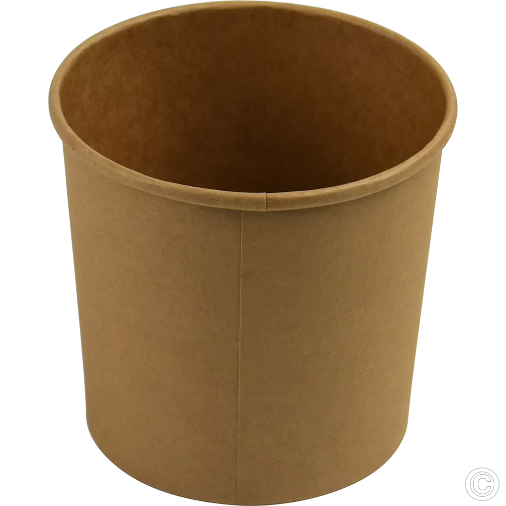 Microwavable Kraft Soup Cups With Lids 795ml (28oz) 25 Pack