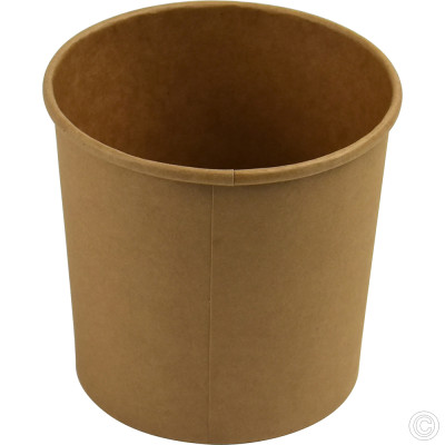 Microwavable Kraft Soup Cups With Lids 795ml (28oz) 25 Pack