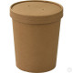 Microwavable Kraft Soup Cups With Lids 909ml (32oz) 25 Pack image