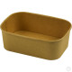 Recyclable Microwavable Kraft Food Container With PET Lid Rectangle 750ml (26oz) 25 Pack Kraft Food Containers image
