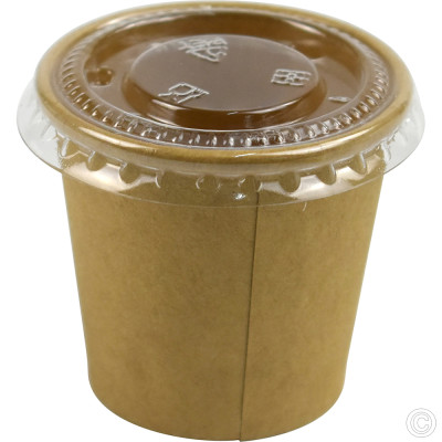 Paper Portion Pot Kraft 28ml/1oz 50 Pack
