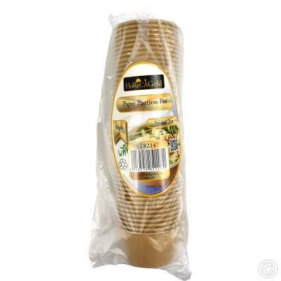 Kraft Paper Portion Pot 56ml/2oz 50 Pack
