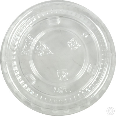 Paper Portion Pot RPET Lid Kraft 50pk 28ml/1oz