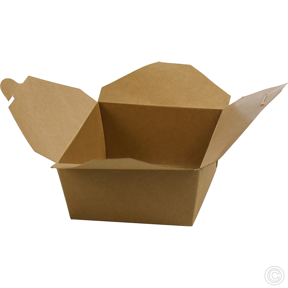 No.8 Kraft Snack Box Brown 1400ml/49oz 50 Pack Kraft Food Containers image