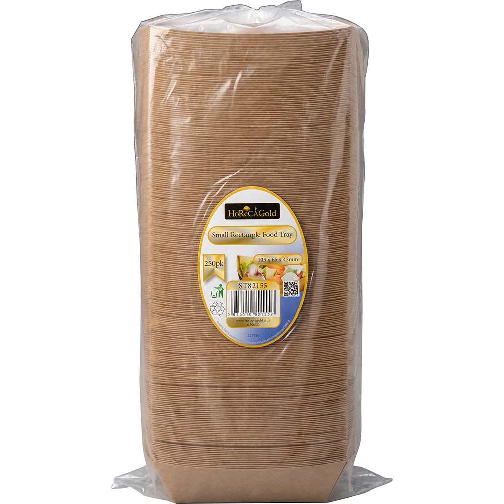 Rectangle Food Tray Small 250 Pack (105x65x42mm)