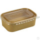 Recyclable Microwavable Kraft Food Container With PET Lid Rectangle 650ml (23oz) 25 Pack image