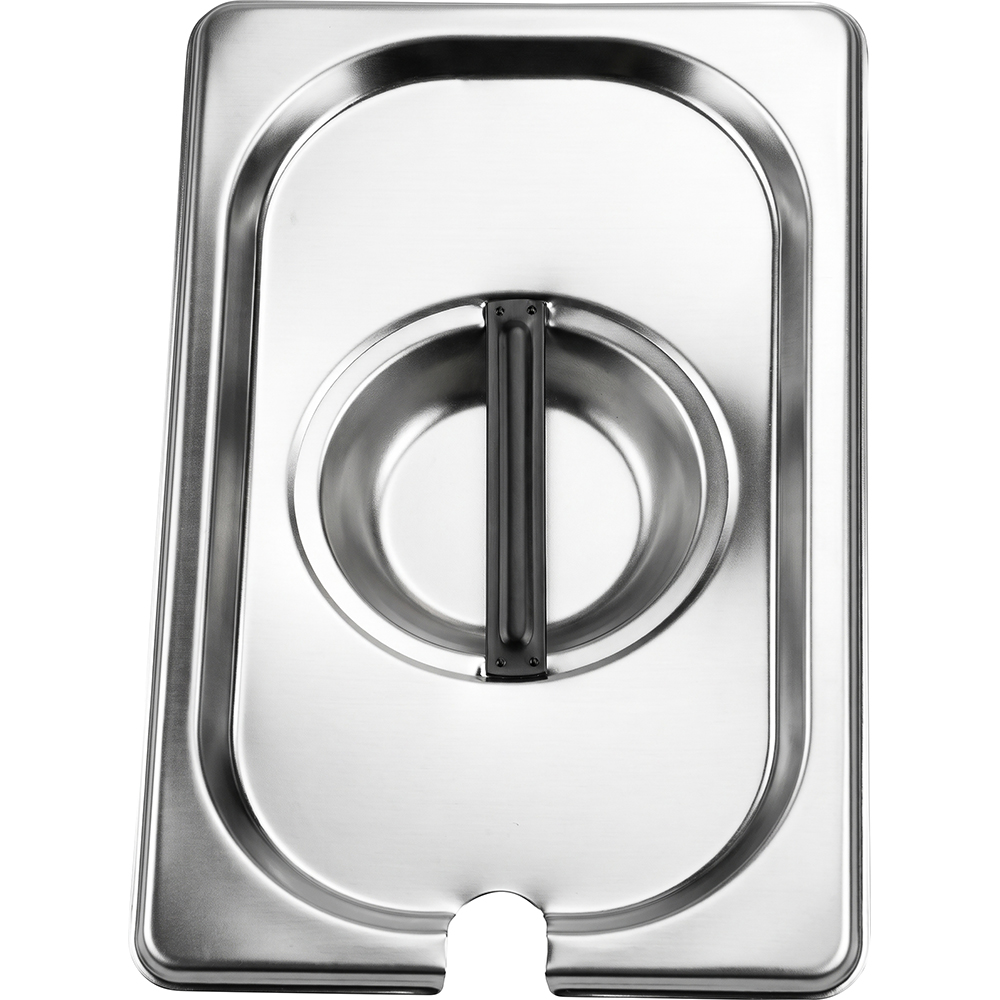 Stainless Steel Gastronorm Cover Notched 1/4 162mm