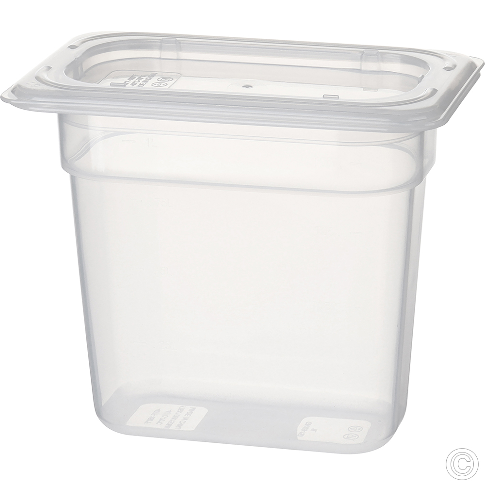 Polypropylene Gastronorm 1/9 100mm Deep