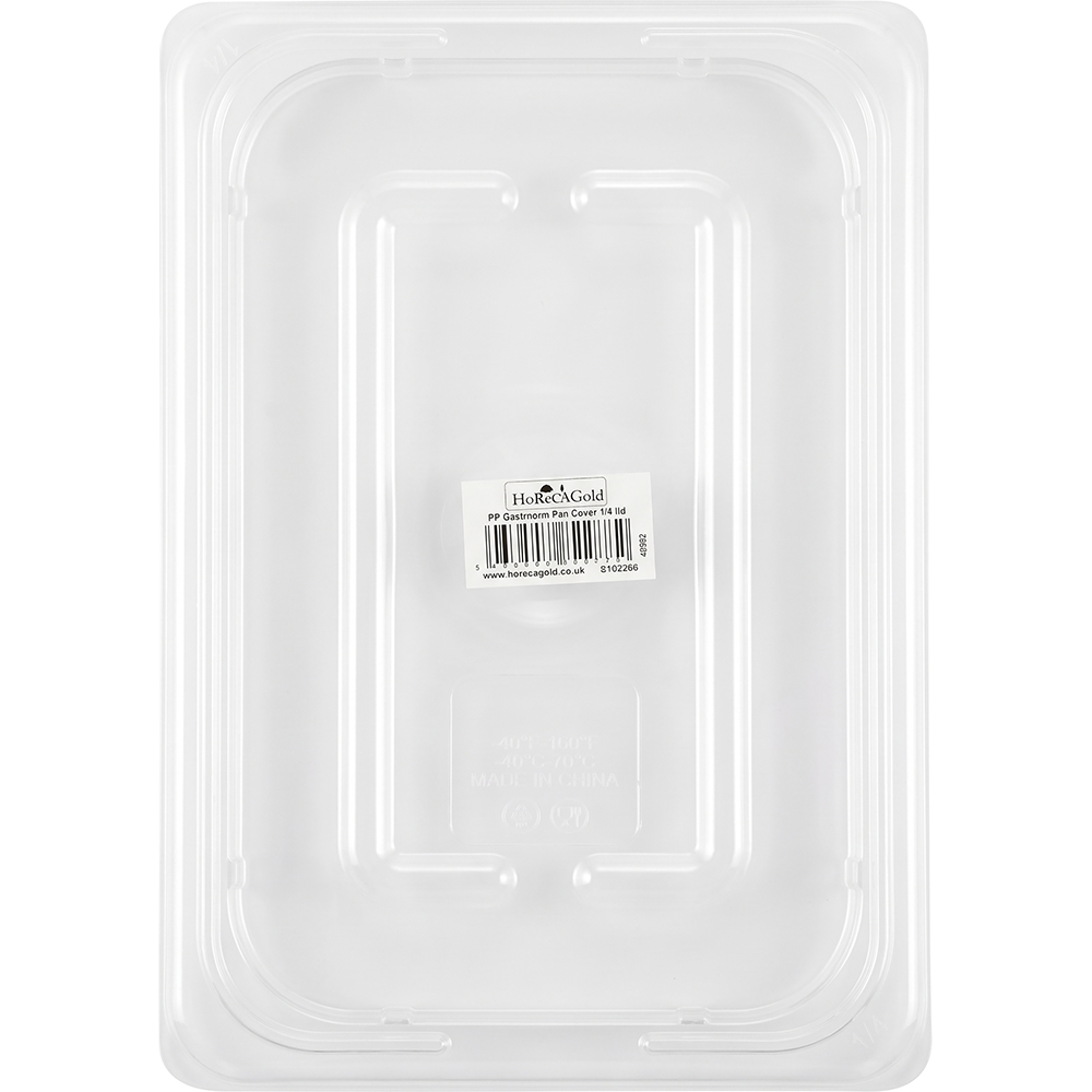 Polypropylene Gastronorm Cover 1/4 lid 162mm