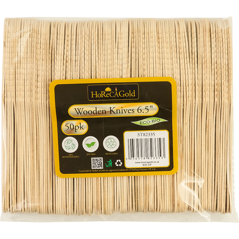 Compostable Wooden Knife 50 Pack