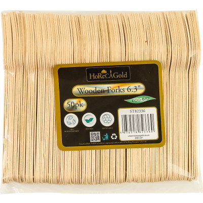 Compostable Wooden Fork 50 Pack