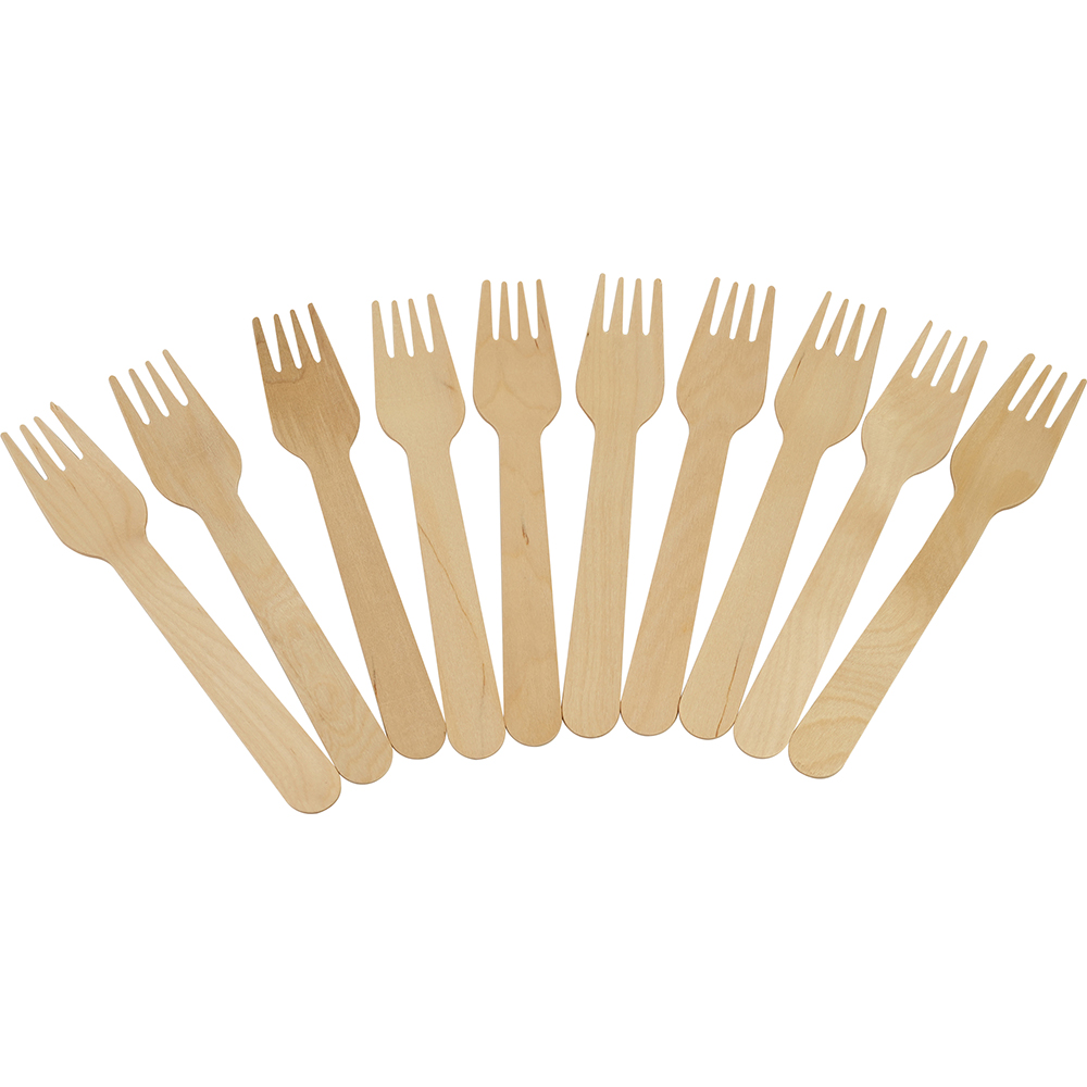 Compostable Wooden Fork 50 Pack