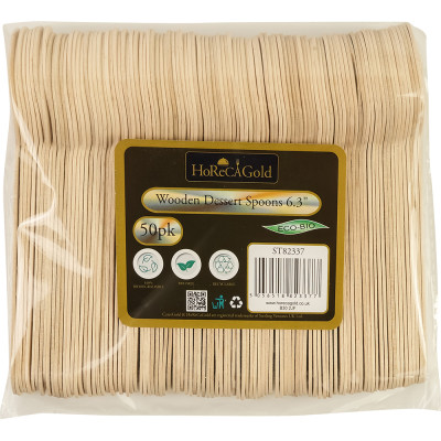Compostable Wooden Spoon 50 Pack