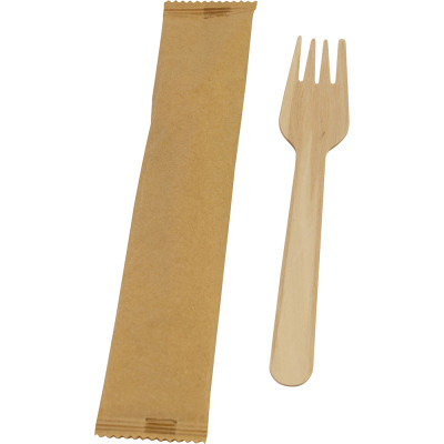 Compostable Wooden Fork (Wrapped) 100 Pack