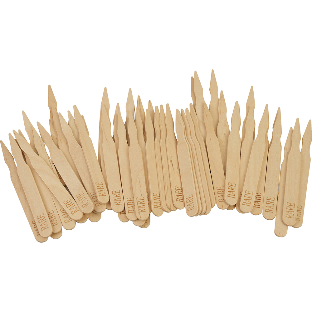 Compostable Wooden Steak Marker 90mm Rare 100 Pack