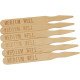 Compostable Wooden Steak Marker 90mm Medium Well 100 Pack Wooden Serveware image