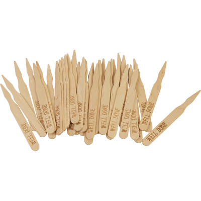 Compostable Wooden Steak Marker 90mm Well Done 100 Pack