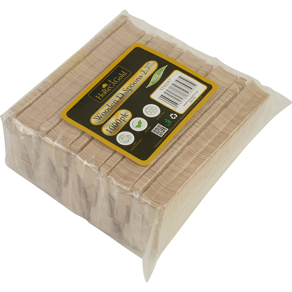 Compostable Wooden Ice Cream Spoons 1000 Pack