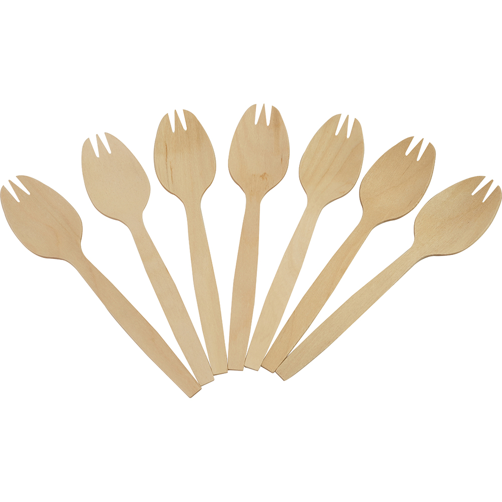 Compostable Wooden Salad fork 100 Pack Cutlery image
