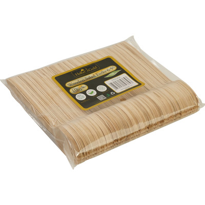 Compostable Wooden Salad fork 100 Pack
