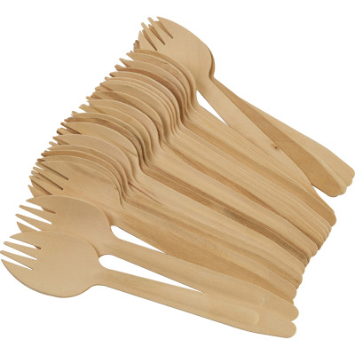 Compostable Wooden Salad fork 100 Pack