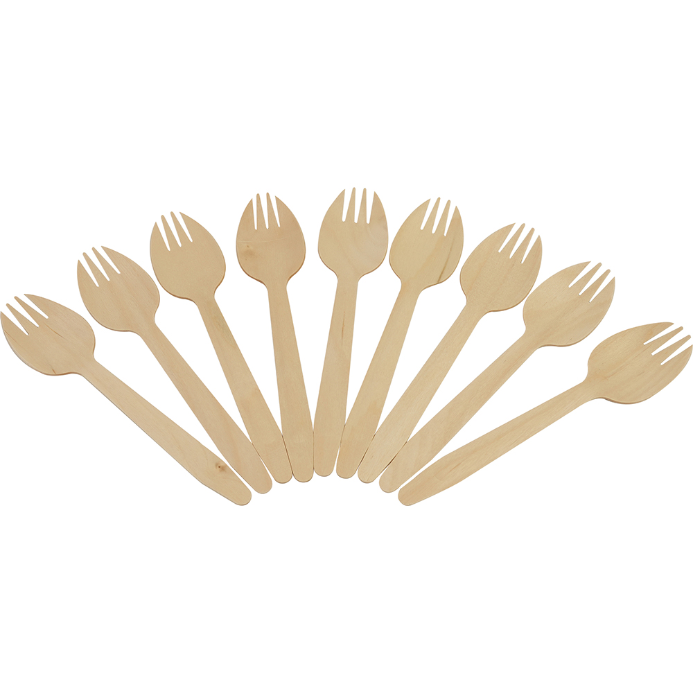 Compostable Wooden Salad fork 100 Pack