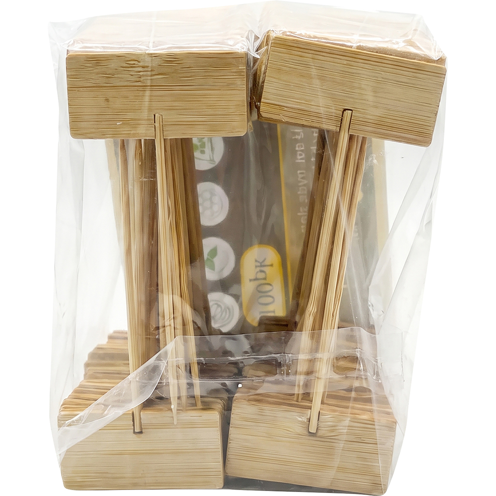 Compostable Bamboo Deli Stick S/Point 90mm 100 Pack