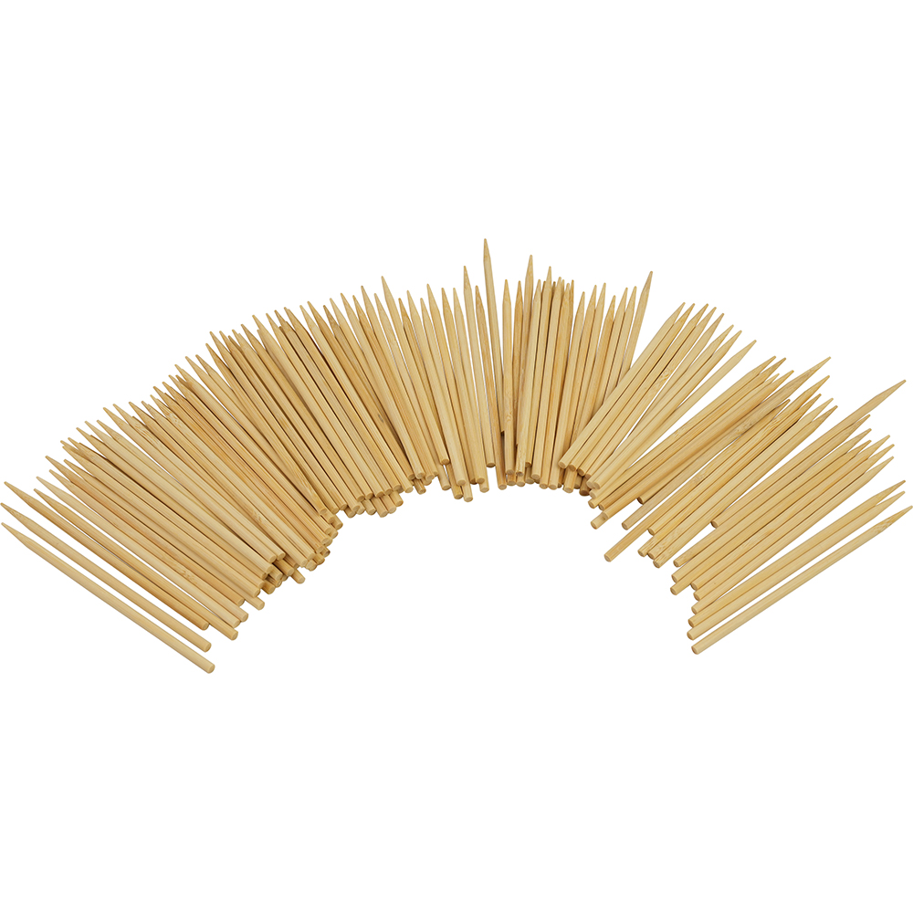 Compostable Bamboo Skewers Round S/Point 115mm 1000 Pack