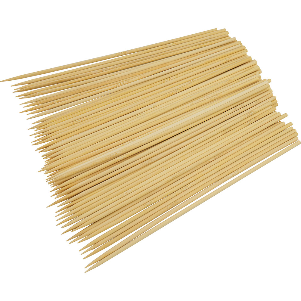Compostable Bamboo Skewers Round S/Point 250mm 1000 Pack