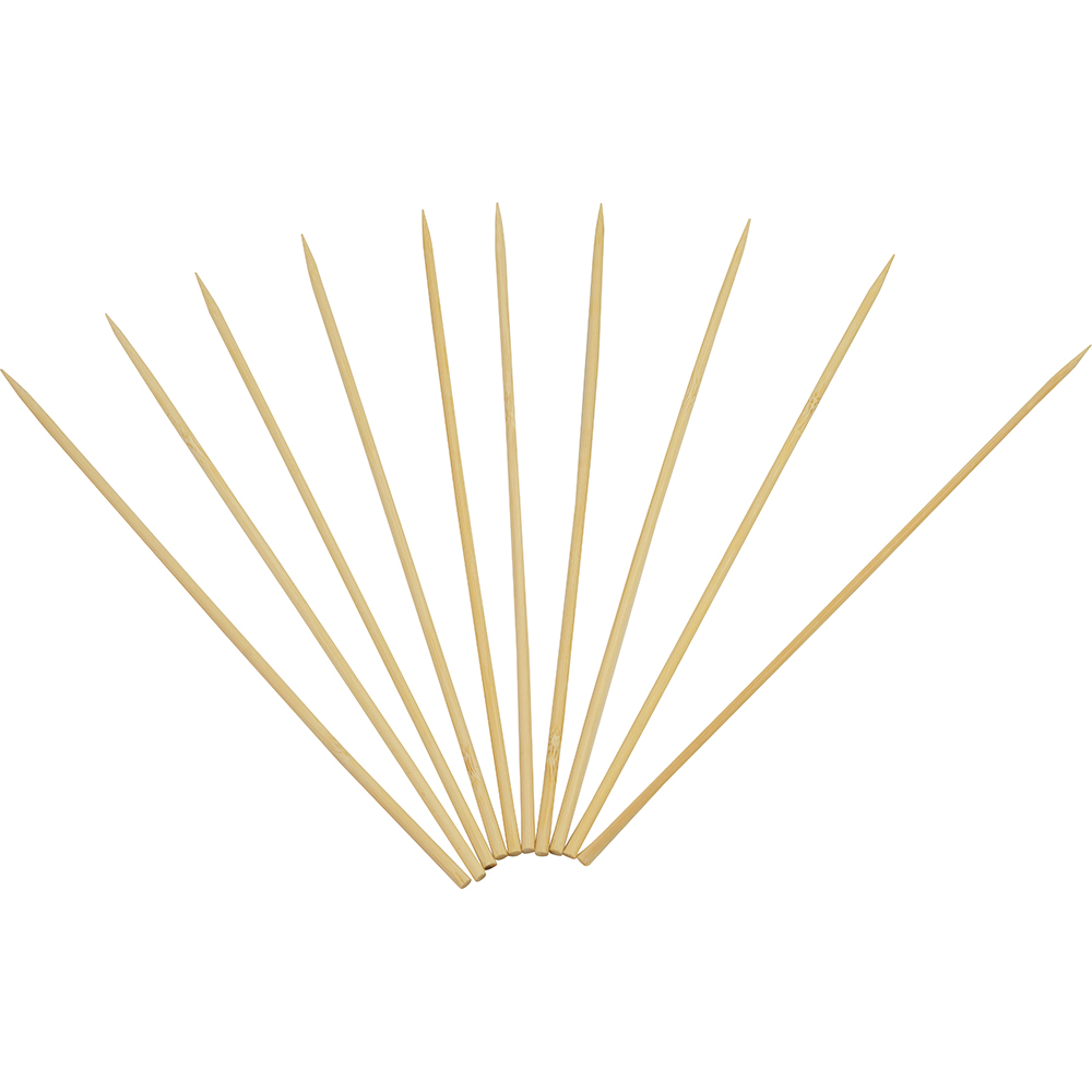 Compostable Bamboo Skewers Round S/Point 250mm 1000 Pack