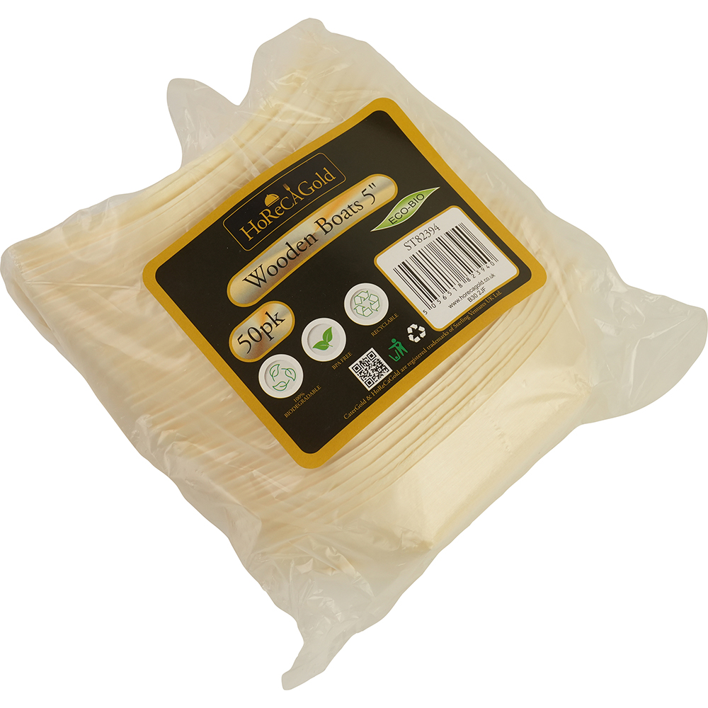 Compostable Wooden Food Serving Boats 5