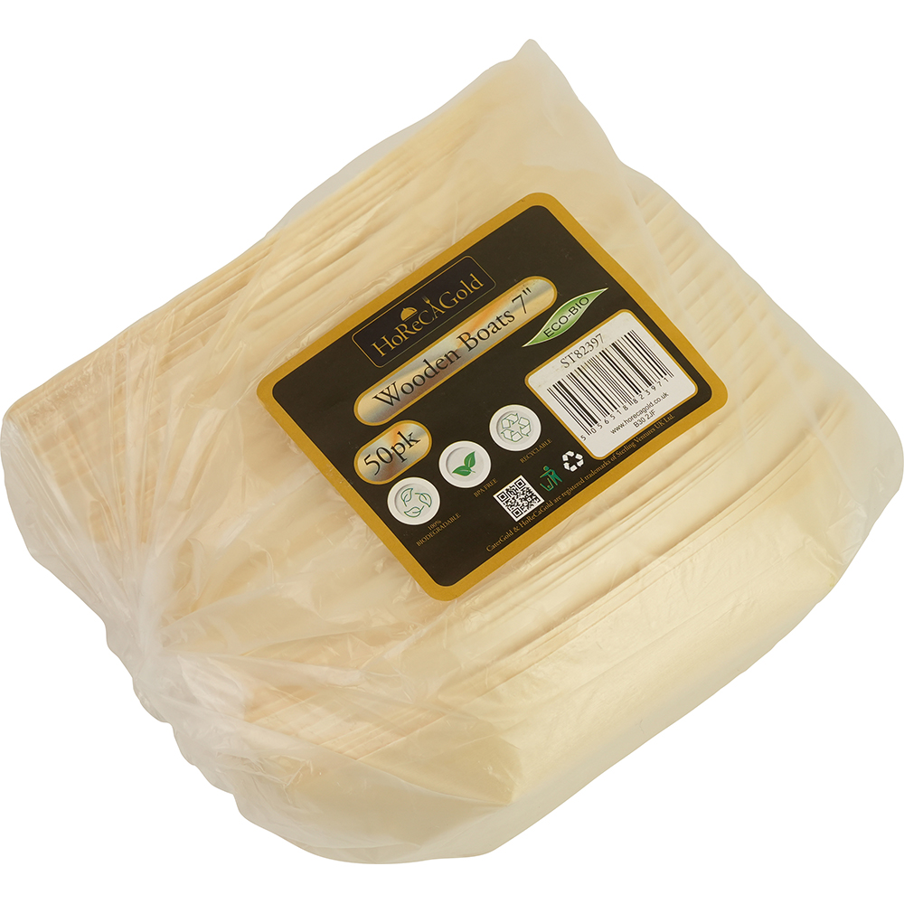 Compostable Wooden Food Serving Boats 7