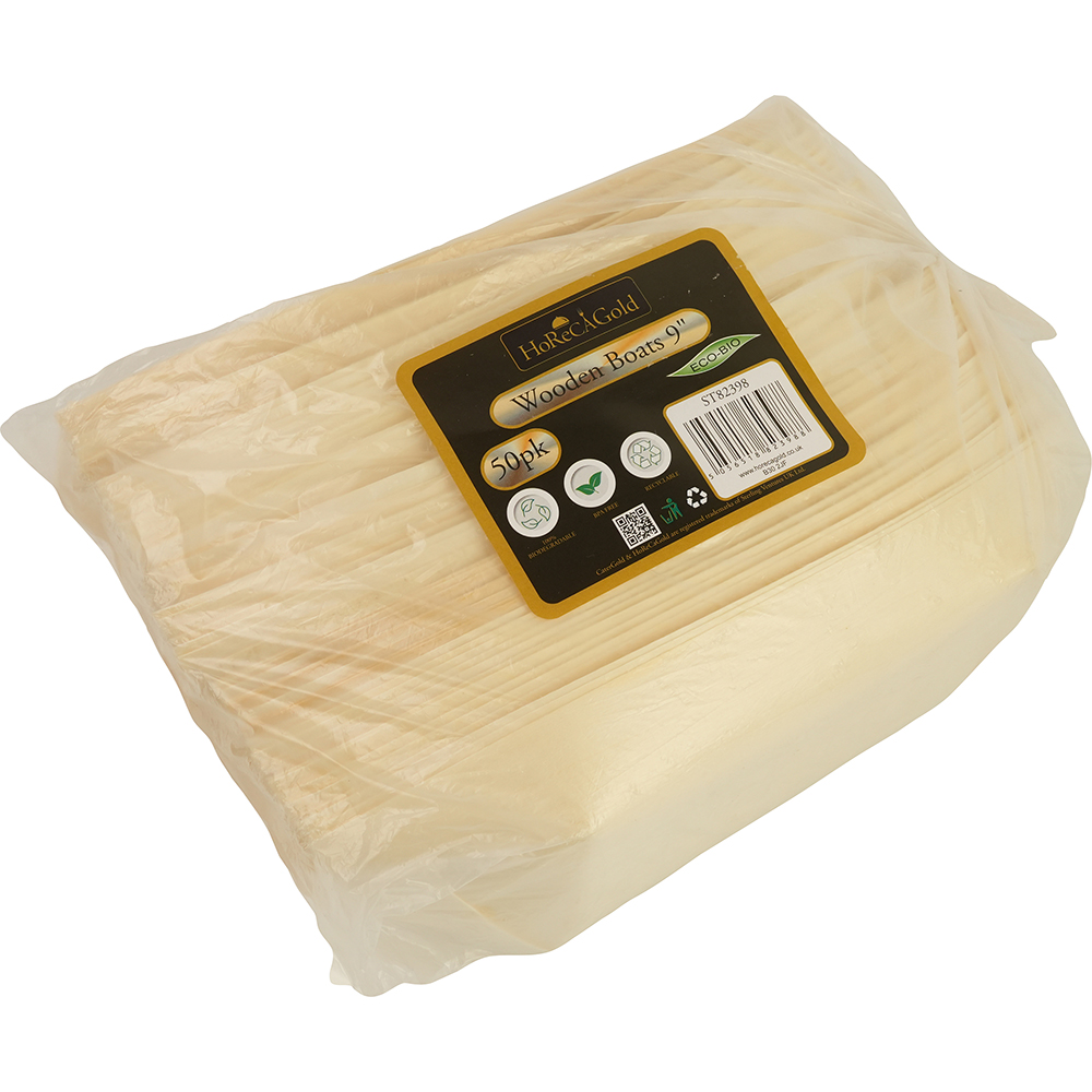 Compostable Wooden Food Serving Boats 9