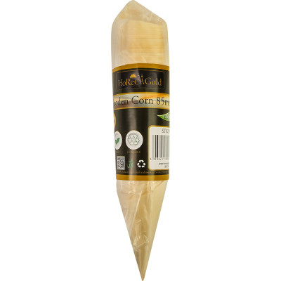 Compostable Wooden Food Serving Cone 85mm 50 Pack
