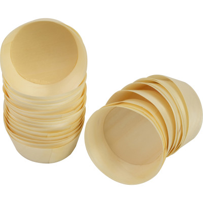 Compostable Wooden Food Serving Cups 50ml 50 Pack