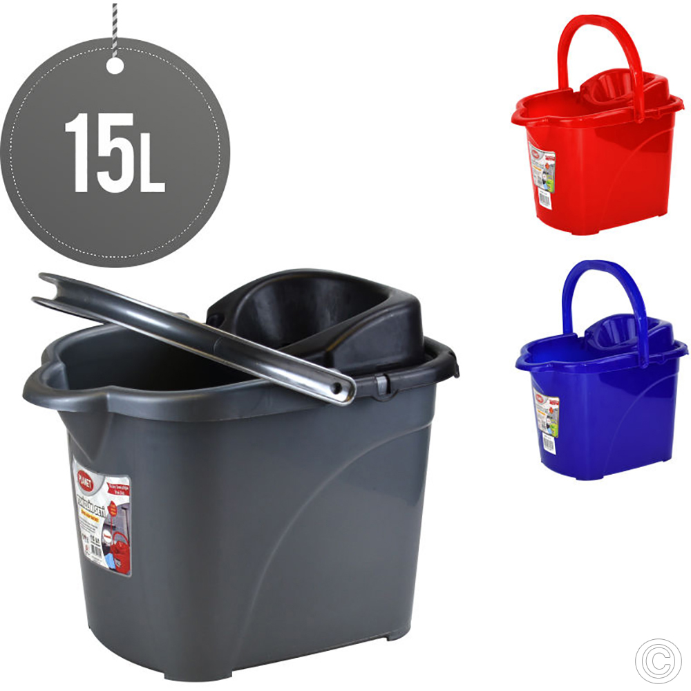 Luxury Mop Bucket 15L With Wheels Cyan