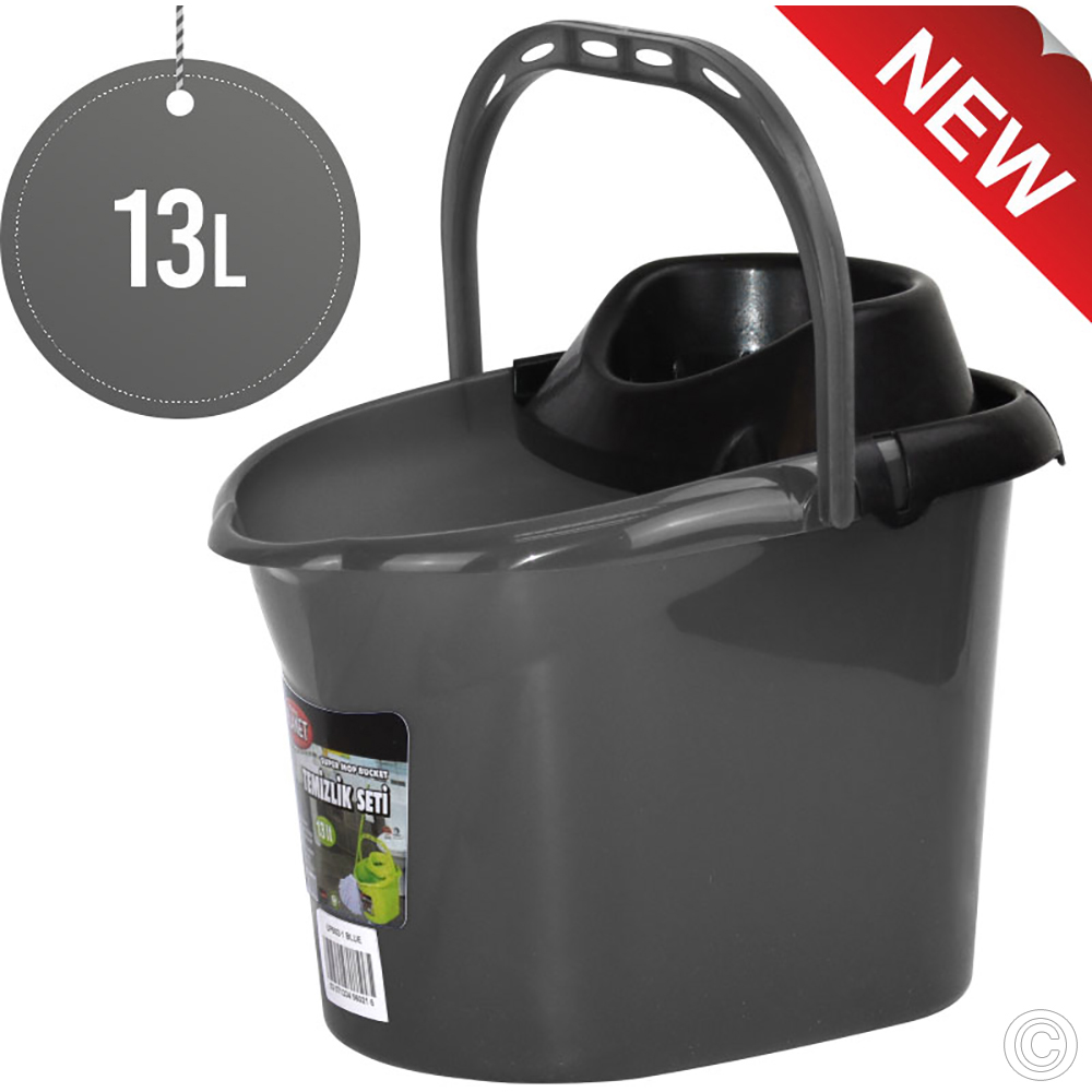 Luxury Mop Bucket 13L Silver